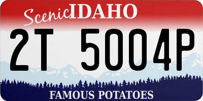 ID license plate 2T5004P