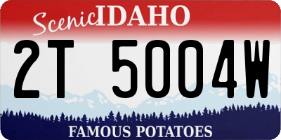 ID license plate 2T5004W