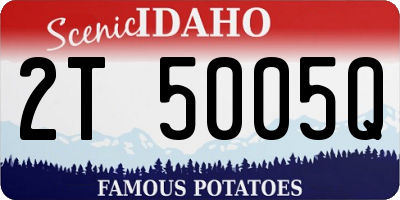 ID license plate 2T5005Q