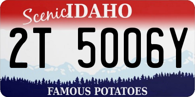 ID license plate 2T5006Y