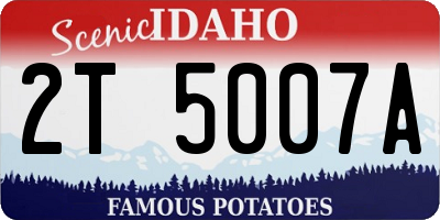 ID license plate 2T5007A