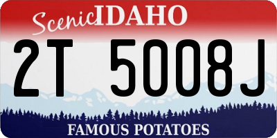ID license plate 2T5008J