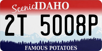 ID license plate 2T5008P