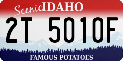 ID license plate 2T5010F