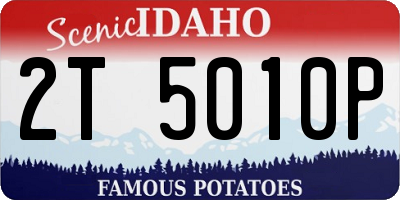 ID license plate 2T5010P