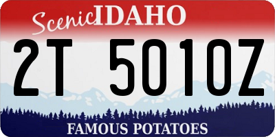 ID license plate 2T5010Z