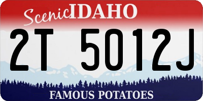 ID license plate 2T5012J