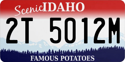 ID license plate 2T5012M