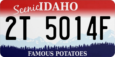 ID license plate 2T5014F