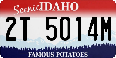 ID license plate 2T5014M