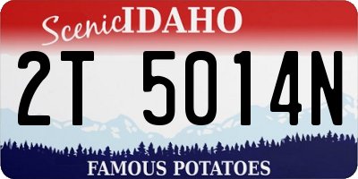 ID license plate 2T5014N