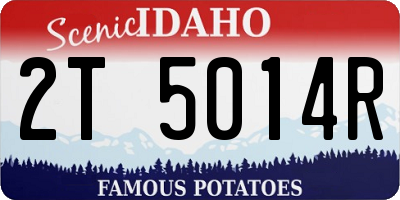 ID license plate 2T5014R