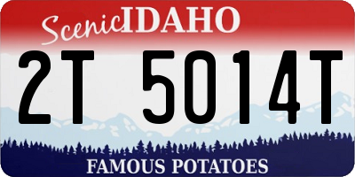 ID license plate 2T5014T