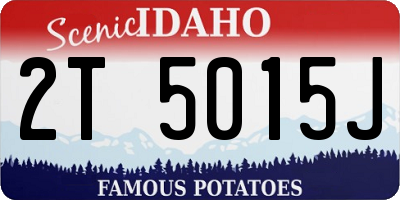 ID license plate 2T5015J
