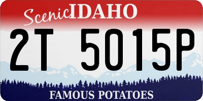 ID license plate 2T5015P
