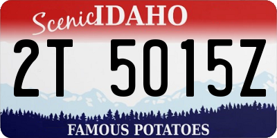 ID license plate 2T5015Z