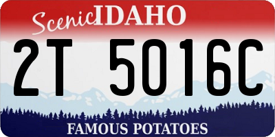 ID license plate 2T5016C