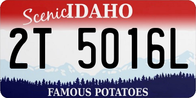 ID license plate 2T5016L