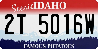 ID license plate 2T5016W