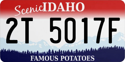 ID license plate 2T5017F