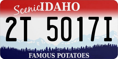 ID license plate 2T5017I