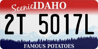 ID license plate 2T5017L