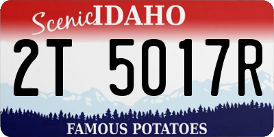 ID license plate 2T5017R
