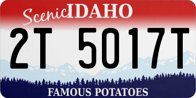 ID license plate 2T5017T