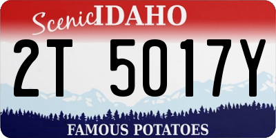ID license plate 2T5017Y