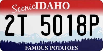 ID license plate 2T5018P