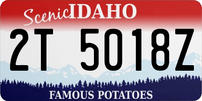 ID license plate 2T5018Z