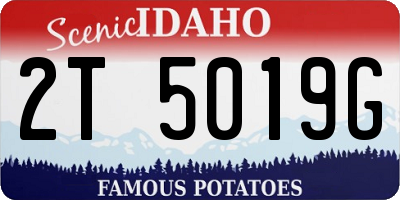 ID license plate 2T5019G