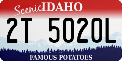 ID license plate 2T5020L