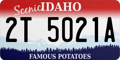 ID license plate 2T5021A