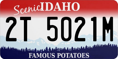 ID license plate 2T5021M