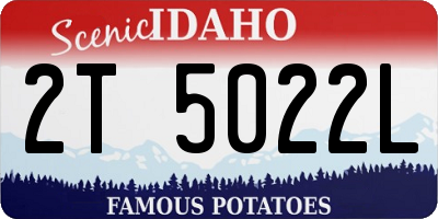 ID license plate 2T5022L