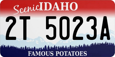 ID license plate 2T5023A
