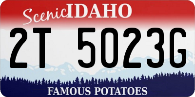 ID license plate 2T5023G