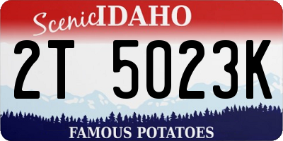 ID license plate 2T5023K