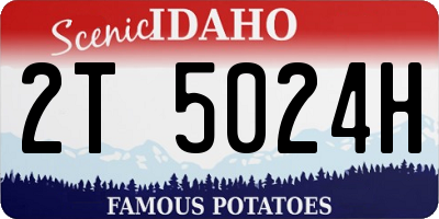 ID license plate 2T5024H