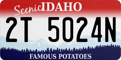 ID license plate 2T5024N