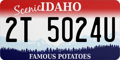 ID license plate 2T5024U