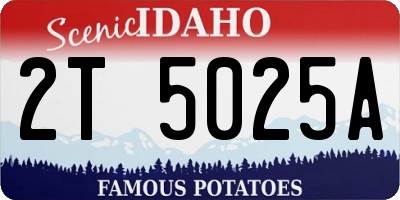 ID license plate 2T5025A
