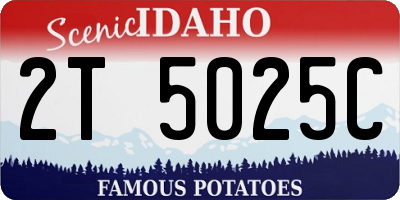 ID license plate 2T5025C