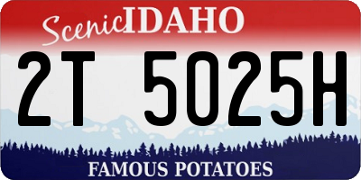 ID license plate 2T5025H