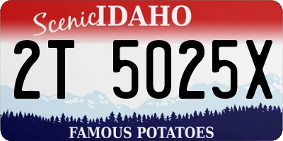 ID license plate 2T5025X