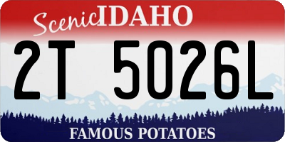 ID license plate 2T5026L