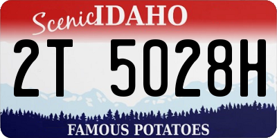 ID license plate 2T5028H