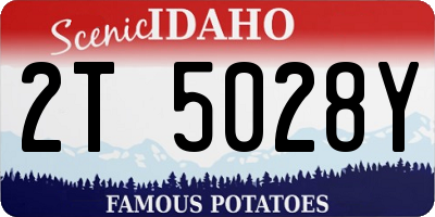ID license plate 2T5028Y