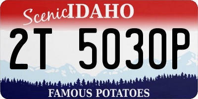 ID license plate 2T5030P